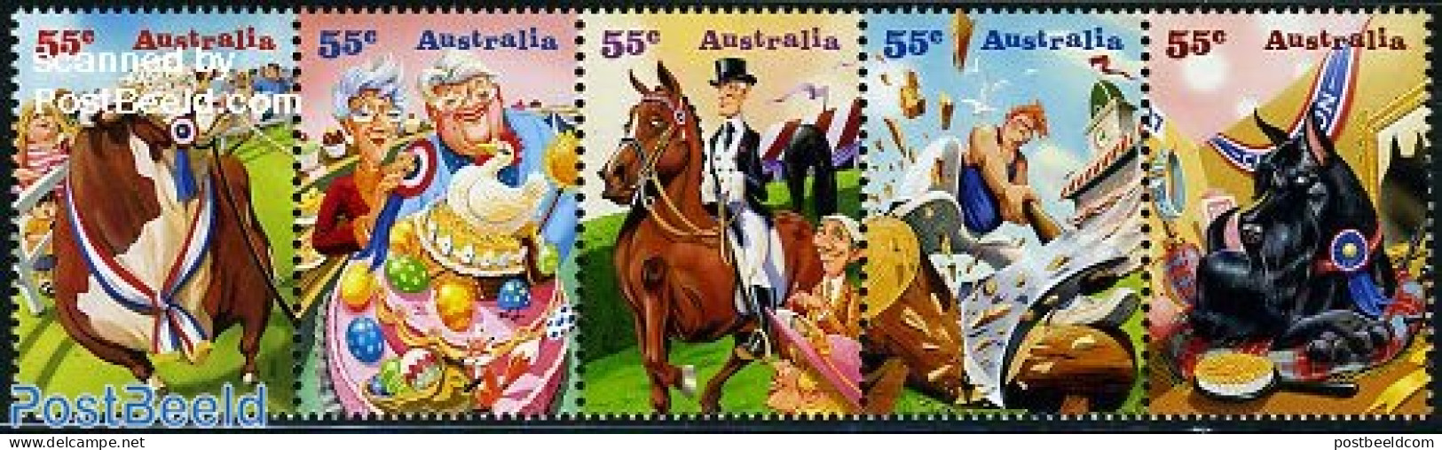 Australia 2010 Come To The Show 5v [::::], Mint NH, Nature - Various - Animals (others & Mixed) - Cattle - Dogs - Hors.. - Nuevos