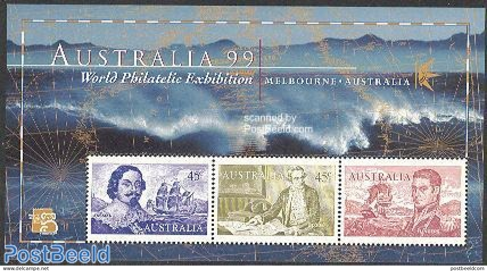 Australia 1999 Australia 99 S/s, Mint NH, History - Science - Transport - Explorers - Weights & Measures - Philately -.. - Unused Stamps