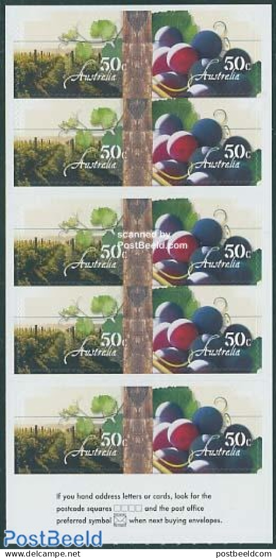 Australia 2005 Wine Booklet S-a, Mint NH, Nature - Fruit - Wine & Winery - Stamp Booklets - Unused Stamps