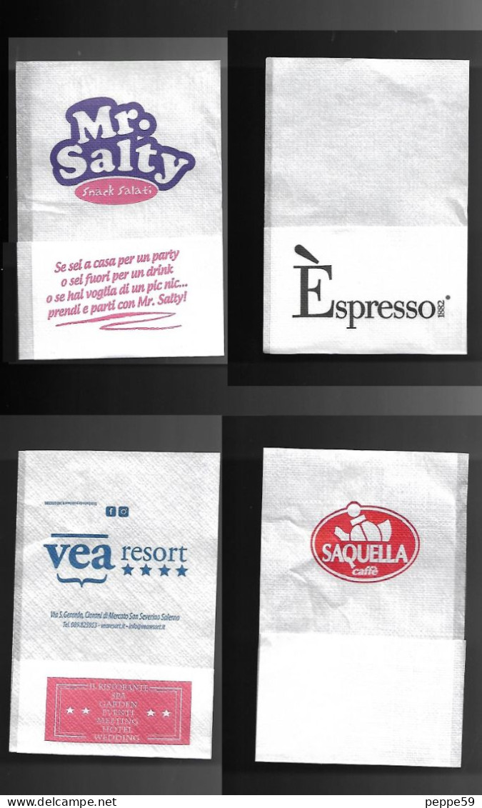 Tovagliolino Da Caffè - Lotto 4 Pezzi  N. 07 - Company Logo Napkins