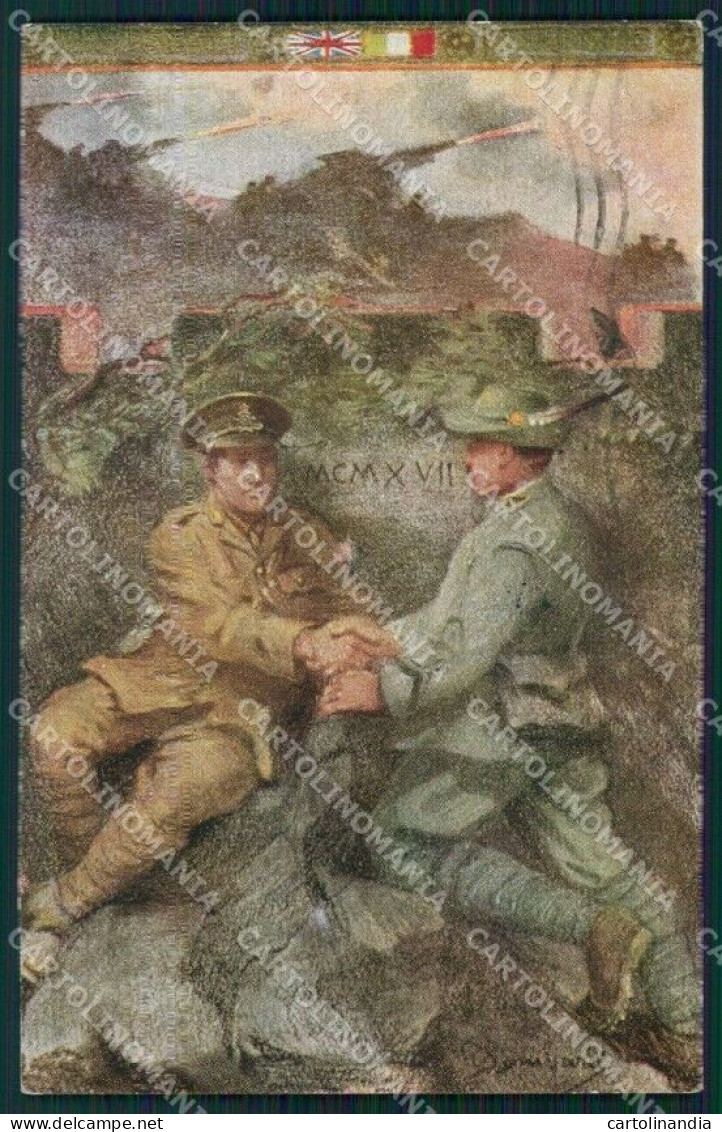 Militari Propaganda WWI Alpini Inglesi Cartolina XF0626 - Other & Unclassified