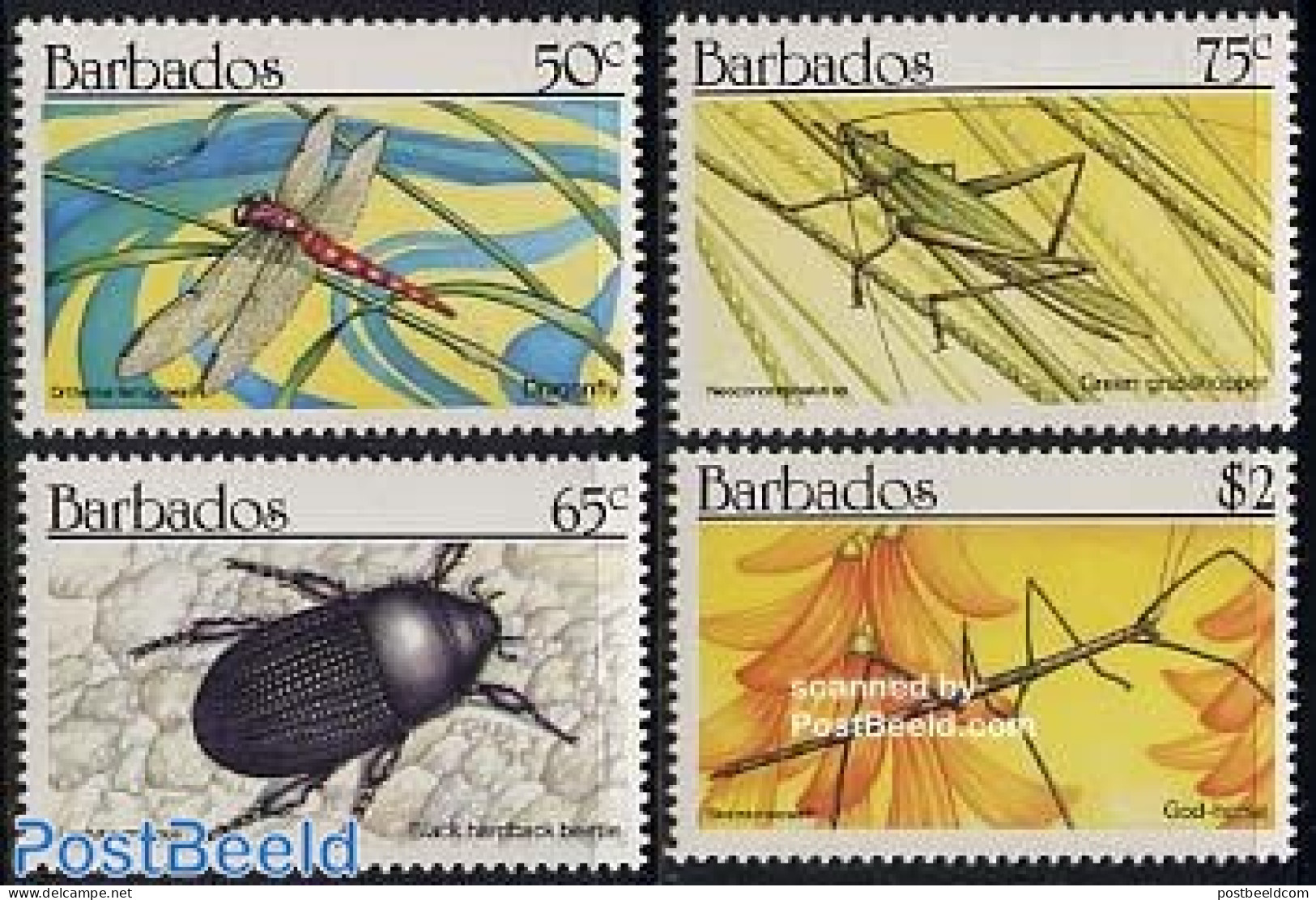 Barbados 1990 Insects 4v, Mint NH, Nature - Insects - Barbados (1966-...)