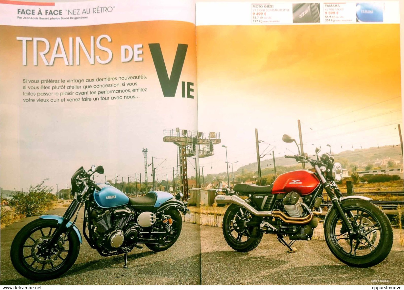 Article Papier 8 Pages MOTO GUZZI V7 STONE + YAMAHA 950 XV RACER Novembre 2015 MJFL - Non Classés