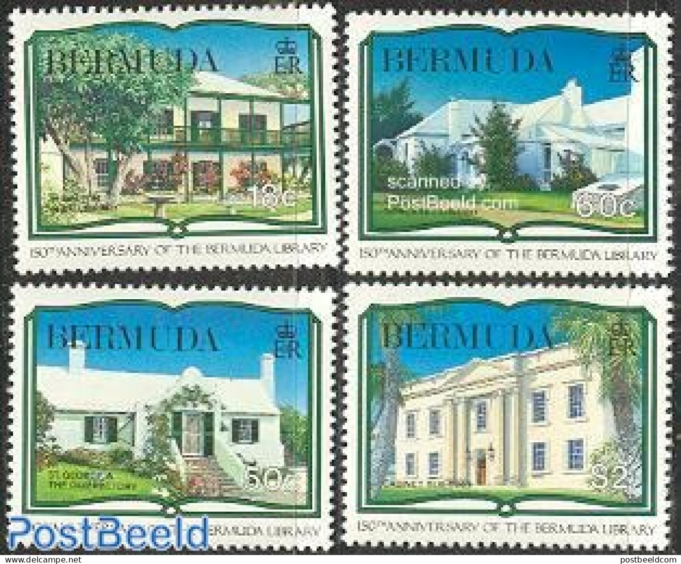 Bermuda 1989 National Library 4v, Mint NH, Libraries - Bermuda
