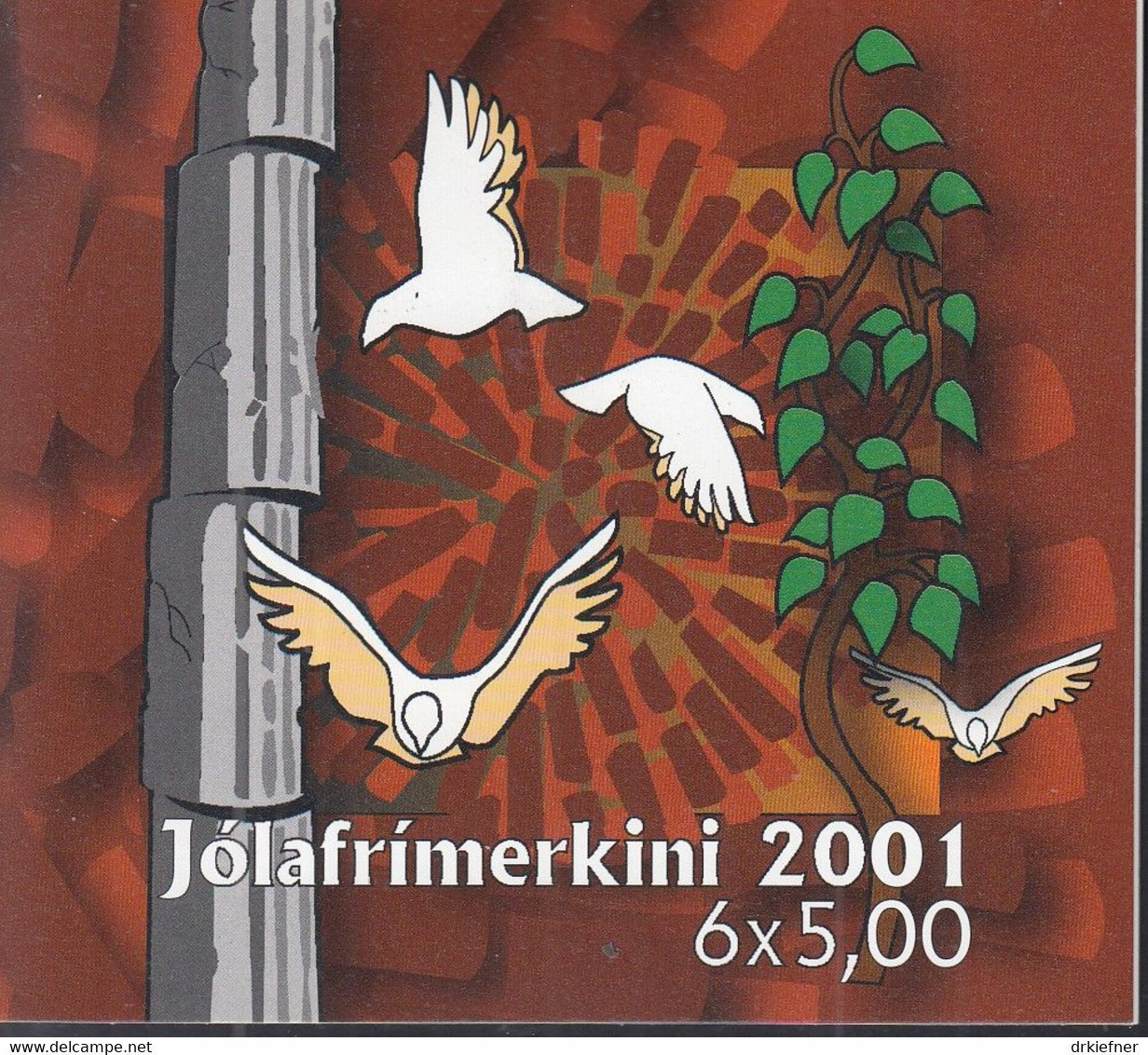 FÄRÖER Markenheftchen 2 MH, 6x 412-413, Postfrisch **, Weihnachten 2001 - Faroe Islands