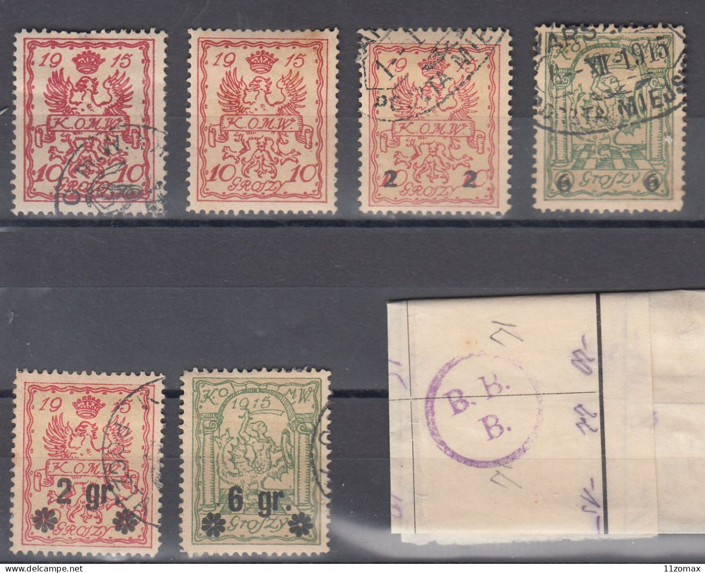 WARSHAU WARSZAWA 1915. Lot Of 6 Stamps - VIPauction001 - Gebraucht