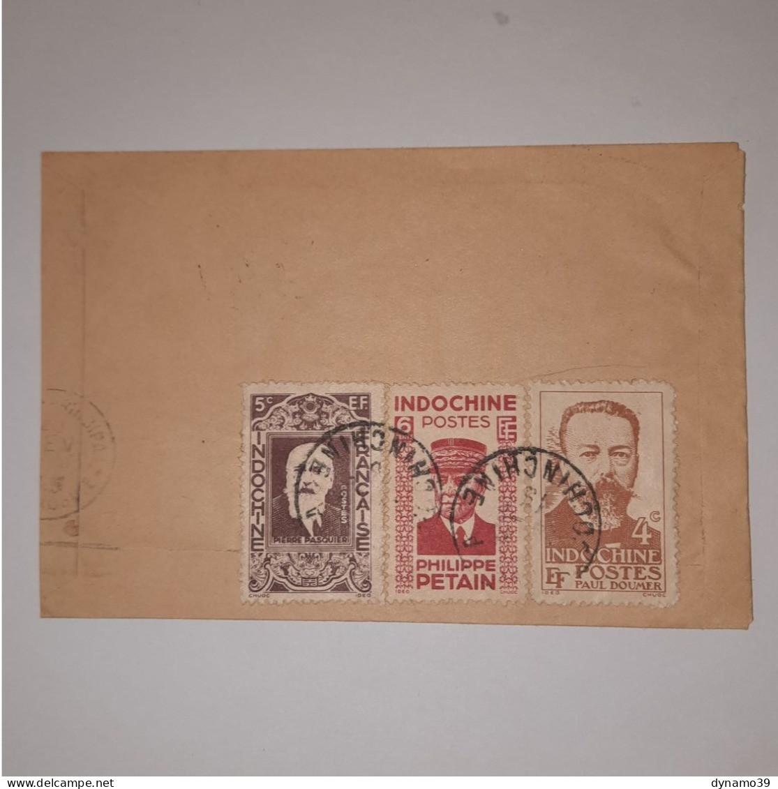 03K6 RARE - ANCIENNE LETTRE ENVELOPPE INDOCHINE 1945 POUR POULO CONDORE CACHET A BAS LES OPPRESSEURS - Asia (Other)