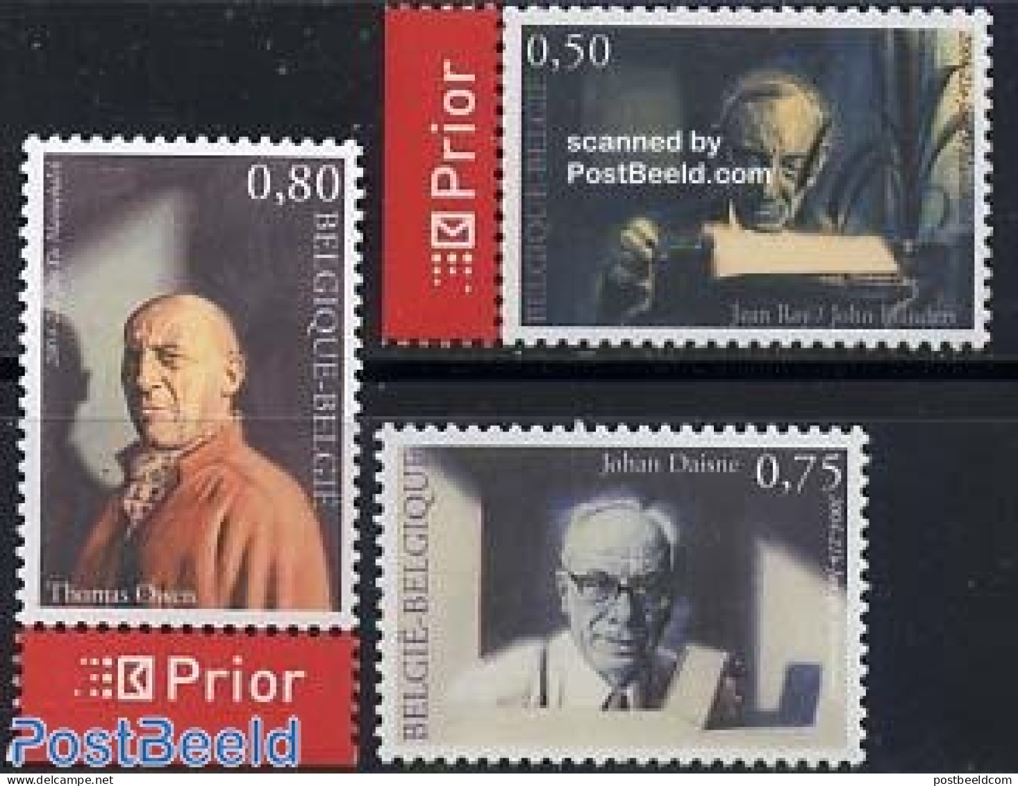 Belgium 2004 Literature 3v (2v With Tab), Mint NH, Art - Authors - Unused Stamps
