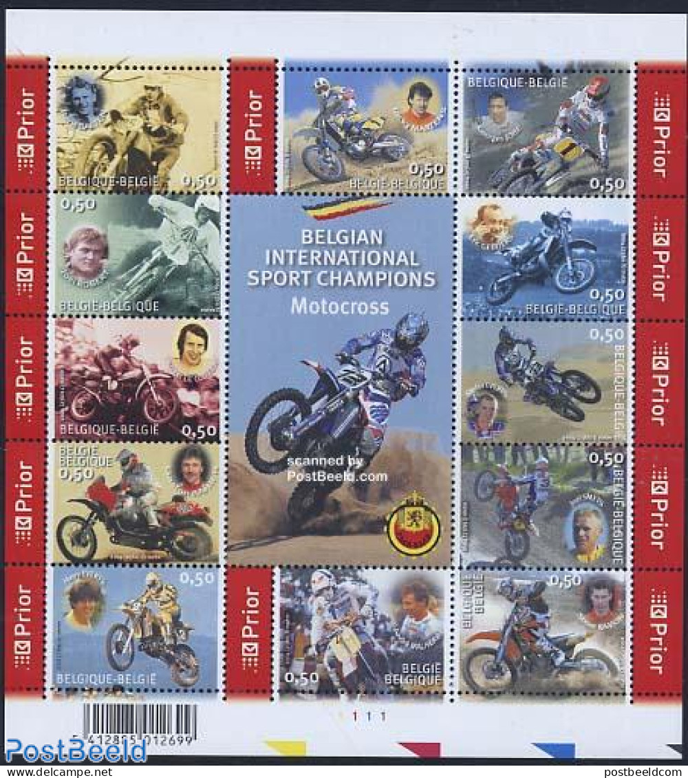 Belgium 2004 Motocross 12v M/s, Mint NH, Sport - Transport - Sport (other And Mixed) - Motorcycles - Ongebruikt
