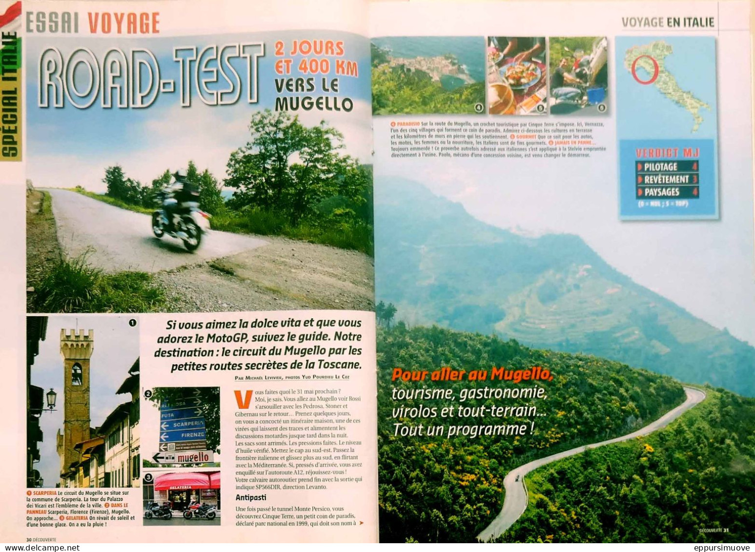 Article Papier 8 Pages TOSCANE MOTO GUZZI 1200 STELVIO 750 V7 CLASSIC DUCATI 1000 GT Novembre 2008 MJFL - Non Classés