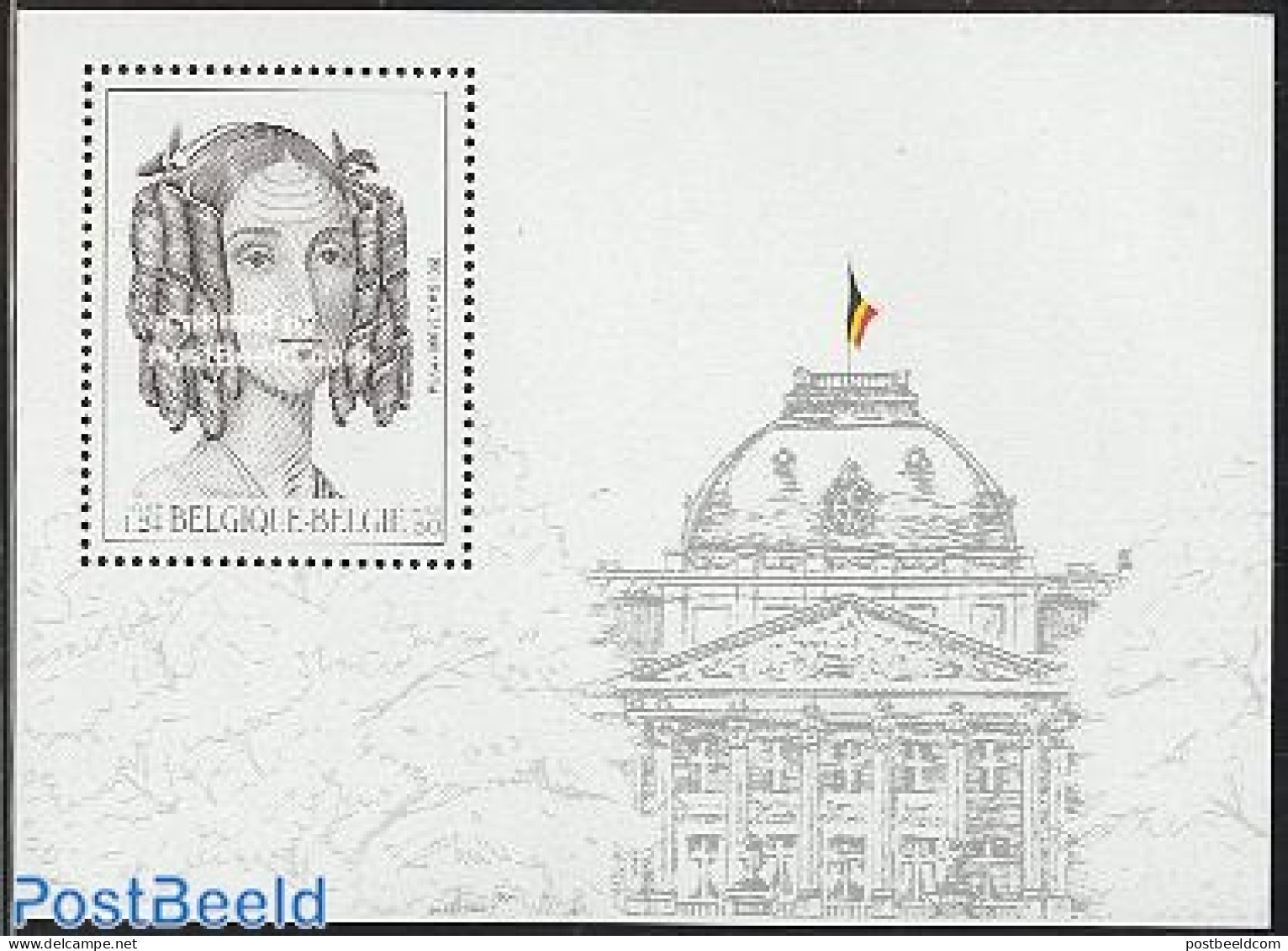 Belgium 2001 Philately, Marie Louise S/s, Mint NH, History - Kings & Queens (Royalty) - Nuevos
