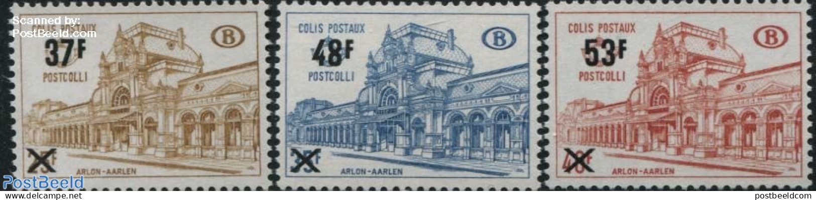 Belgium 1970 Railway Parcel Stamps 3v, Mint NH, Transport - Railways - Ungebraucht
