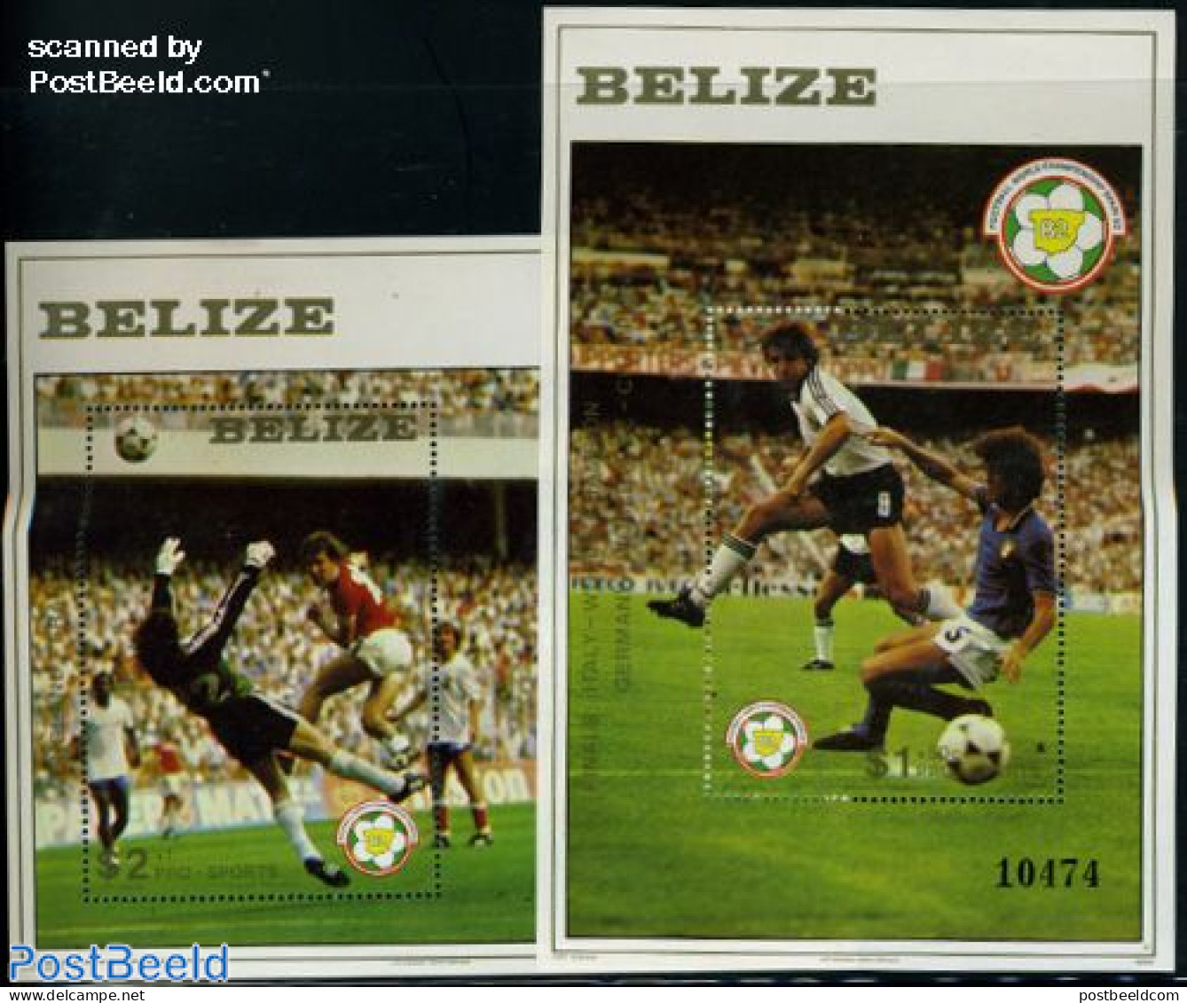 Belize/British Honduras 1982 Football 2 S/s, Mint NH, Sport - Football - Honduras Británica (...-1970)