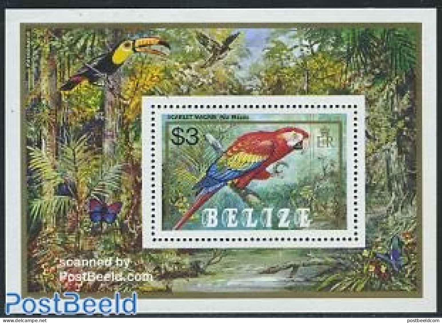 Belize/British Honduras 1984 Parrots S/s, Mint NH, Nature - Birds - Parrots - British Honduras (...-1970)