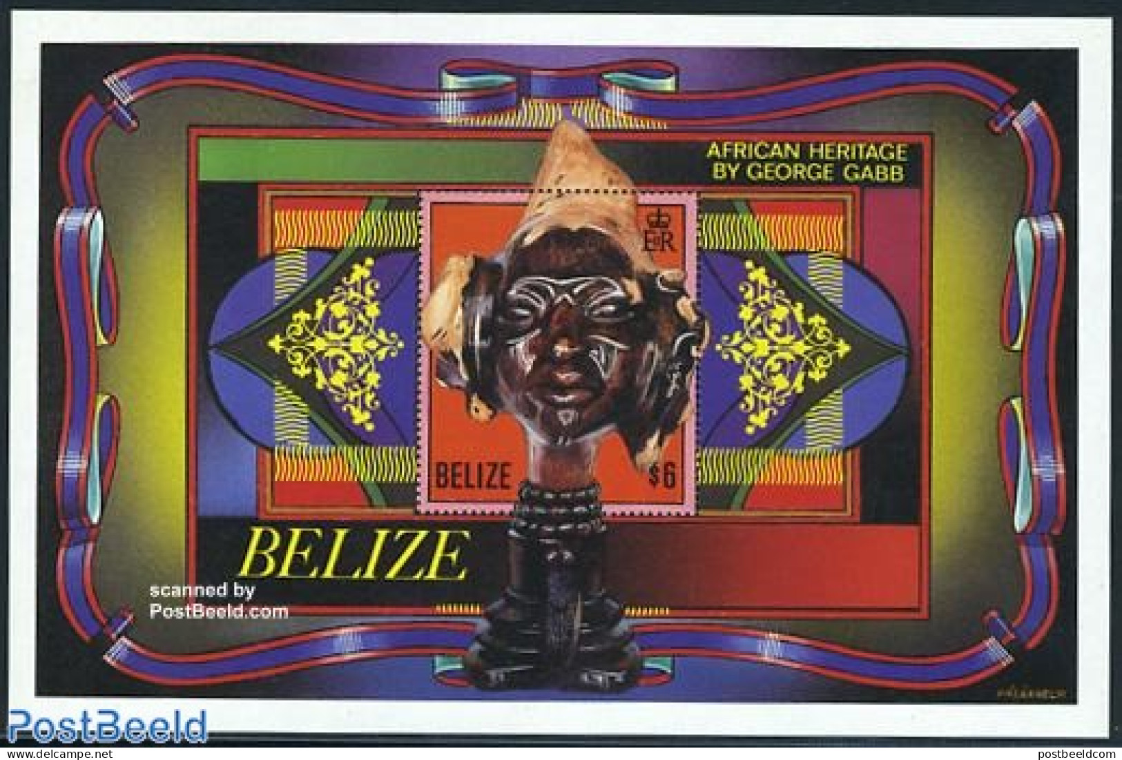 Belize/British Honduras 1987 Wooden Sculptures S/s, Mint NH, Art - Handicrafts - Sculpture - Beeldhouwkunst