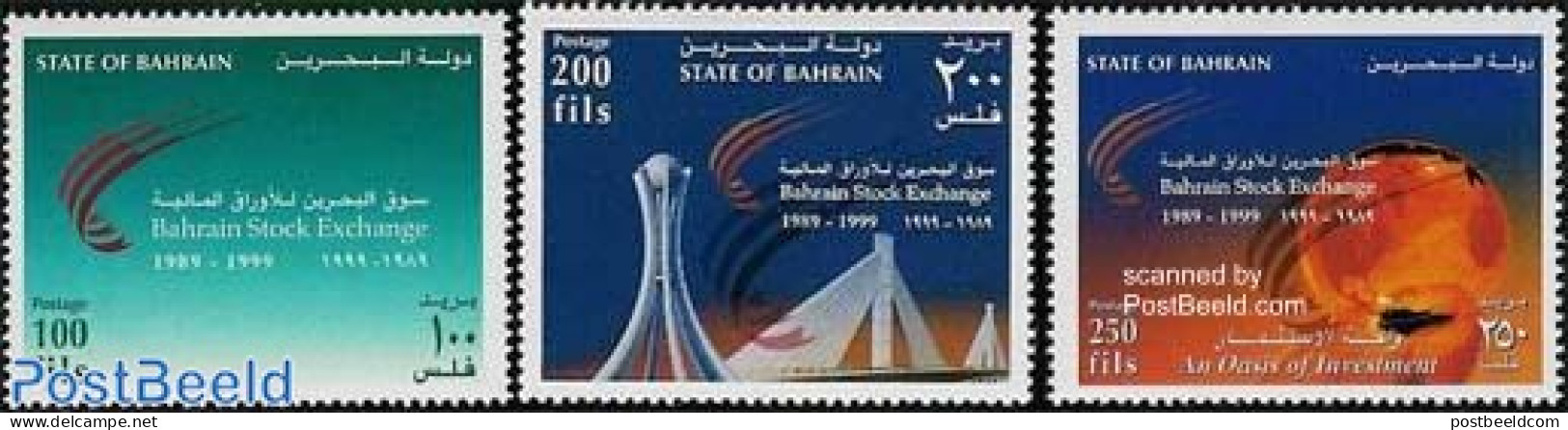 Bahrain 1999 Bahrayn Exchange 3v, Mint NH, Various - Banking And Insurance - Export & Trade - Factories & Industries