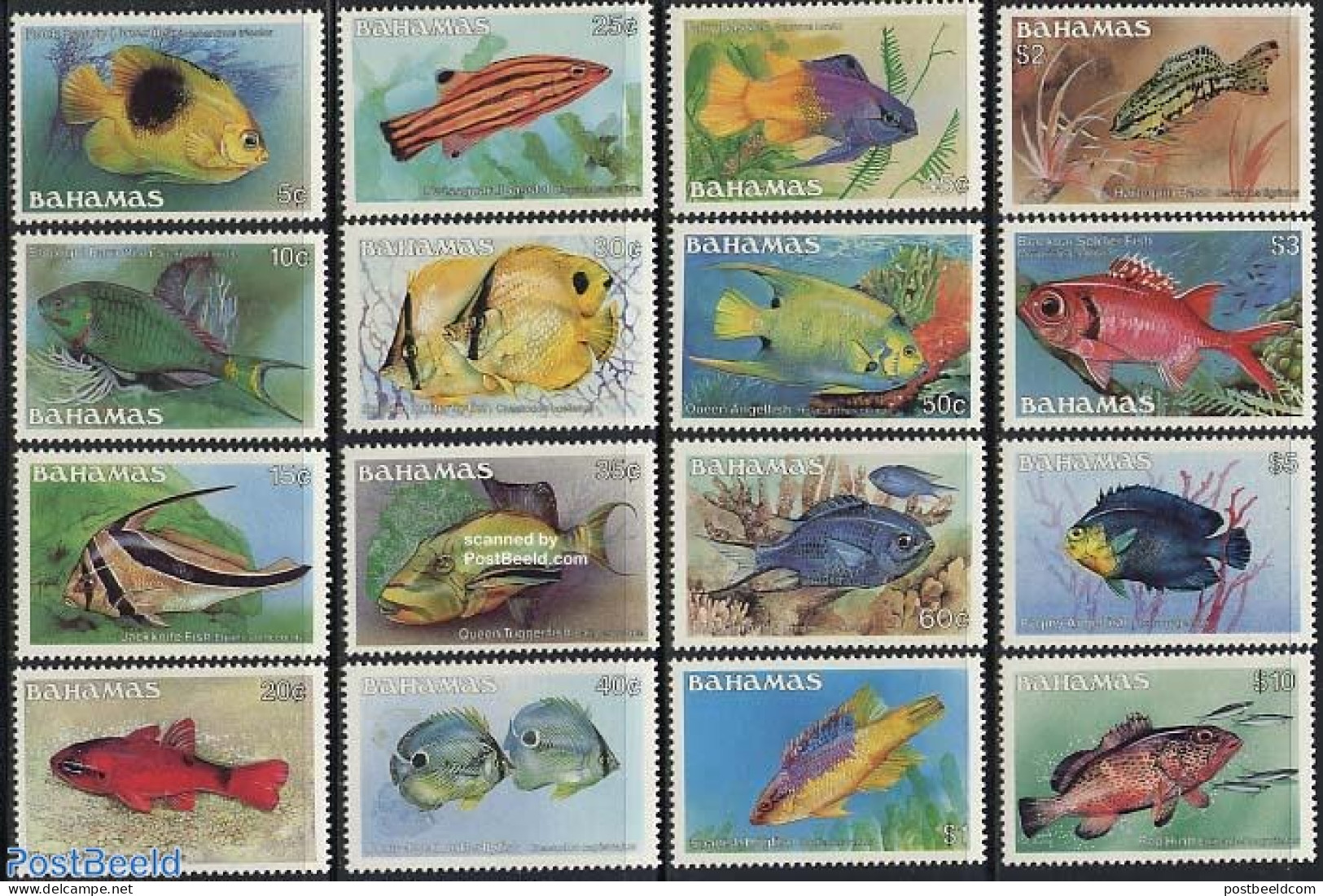 Bahamas 1986 Fish 16v (without Year), Mint NH, Nature - Fish - Fische