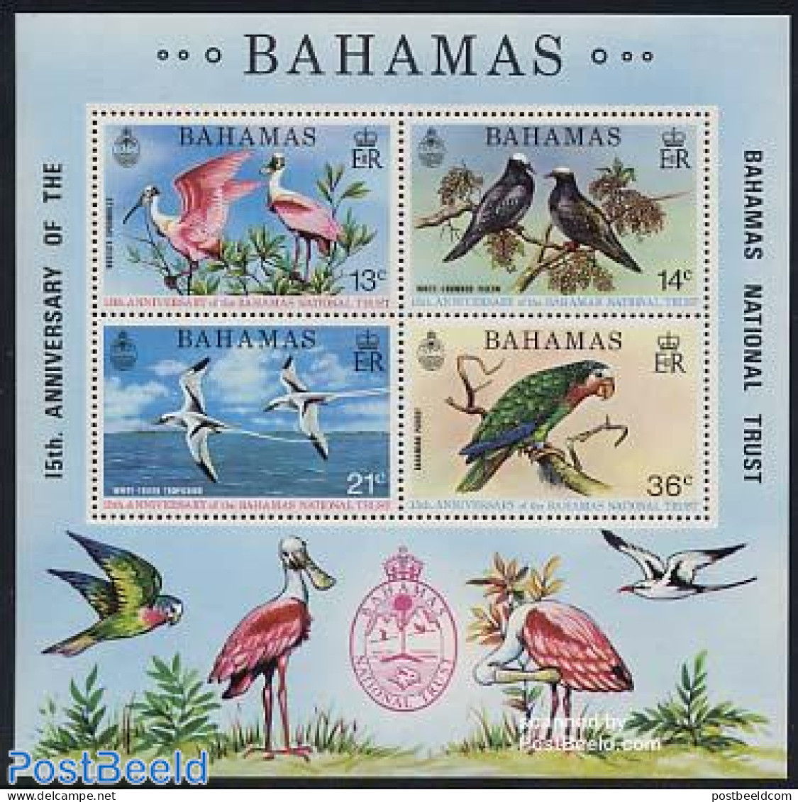 Bahamas 1974 Birds S/s, Mint NH, Nature - Birds - Otros & Sin Clasificación