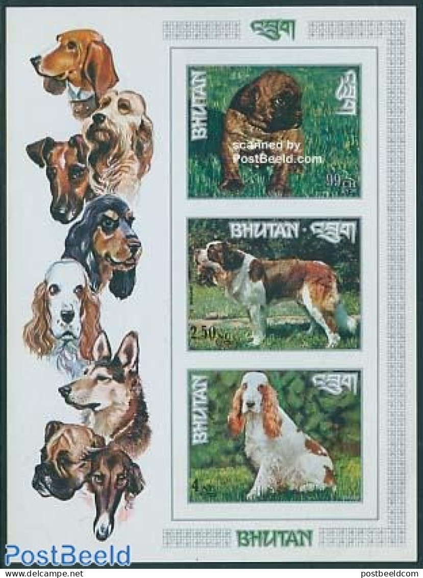 Bhutan 1973 Dogs S/s Imperforated, Mint NH, Nature - Dogs - Bhután