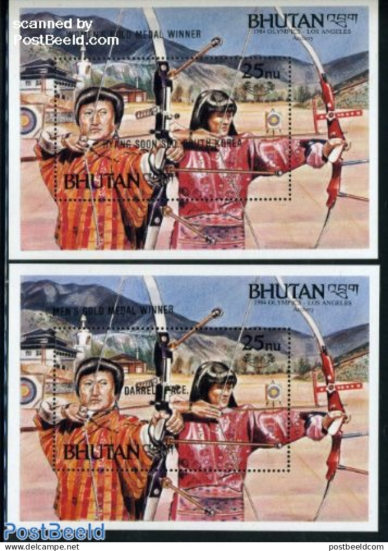 Bhutan 1986 Olympic Winners 2 S/s, Mint NH, Sport - Olympic Games - Bhután