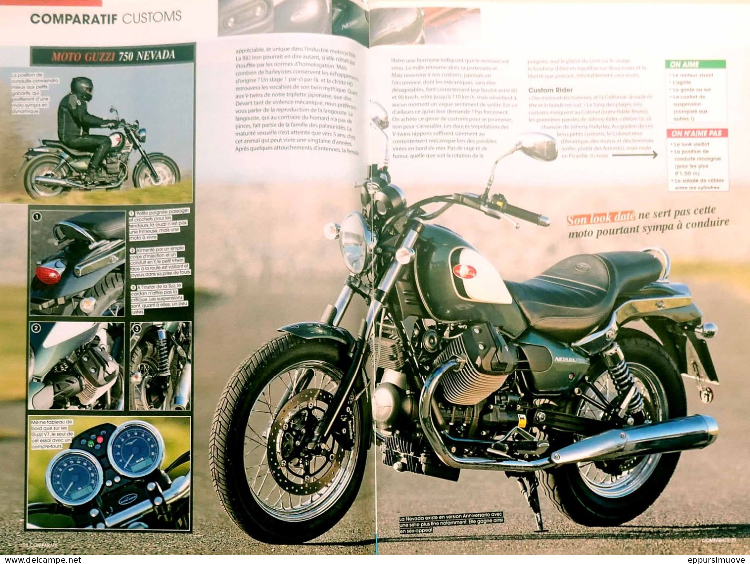 Article Papier 16 Pages MOTO GUZZI 750 NEVADA HARLEY 883 IRON KAWA VN 900 SUZUKI C 800 YAMAHA XVS 950  Avril 2013 MJFL - Non Classés