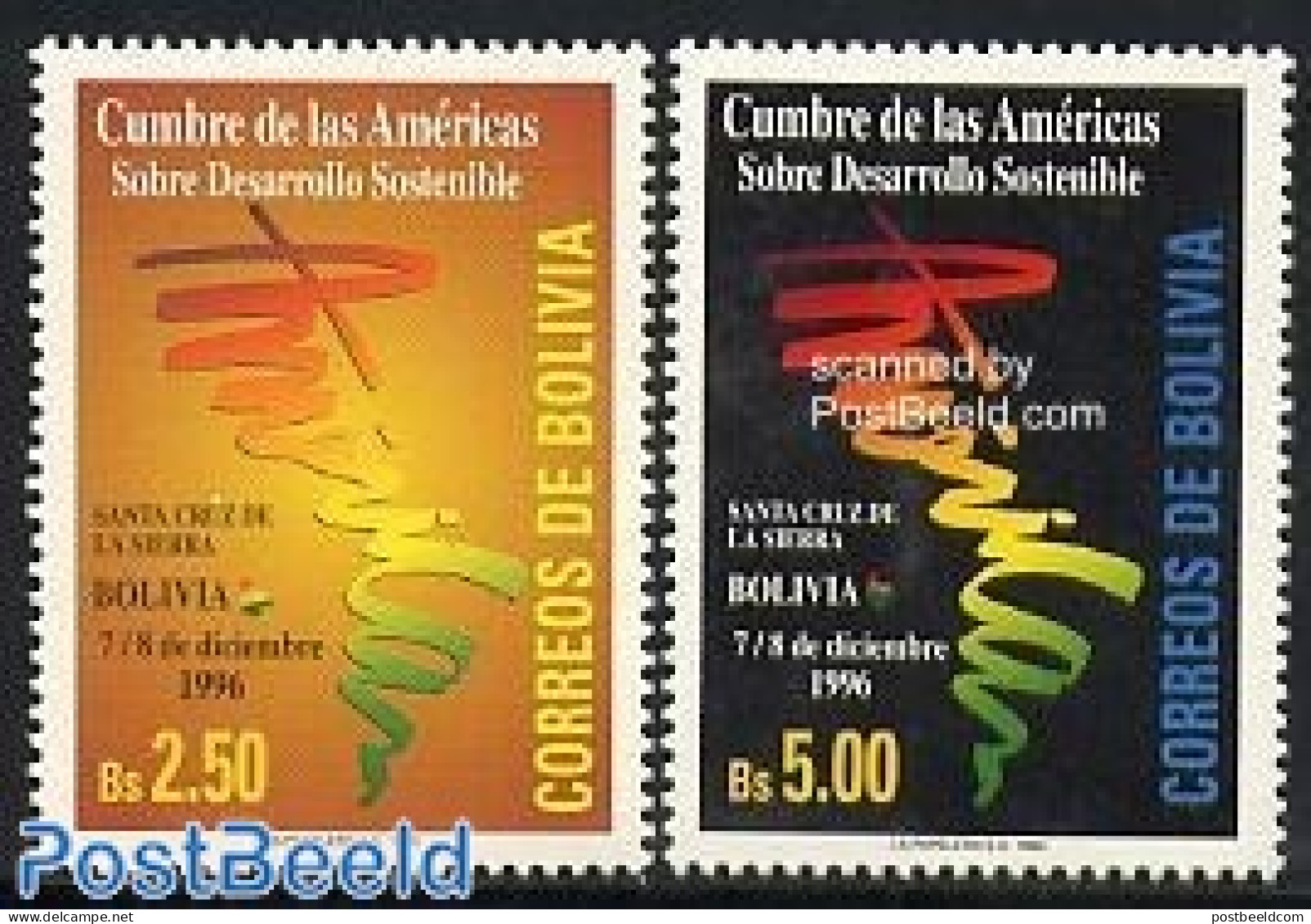 Bolivia 1996 Economic Development 2v, Mint NH - Bolivie
