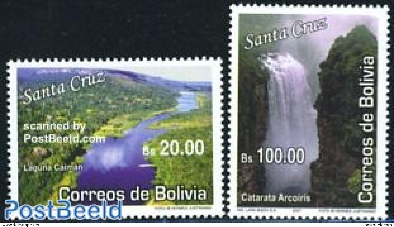 Bolivia 2007 Santa Cruz 2v, Mint NH, Nature - Water, Dams & Falls - Bolivia