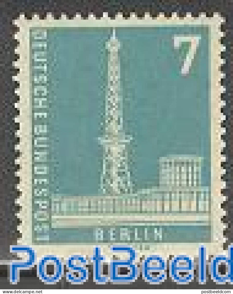 Germany, Berlin 1956 Definitive 1v, Mint NH, Performance Art - Radio And Television - Nuovi