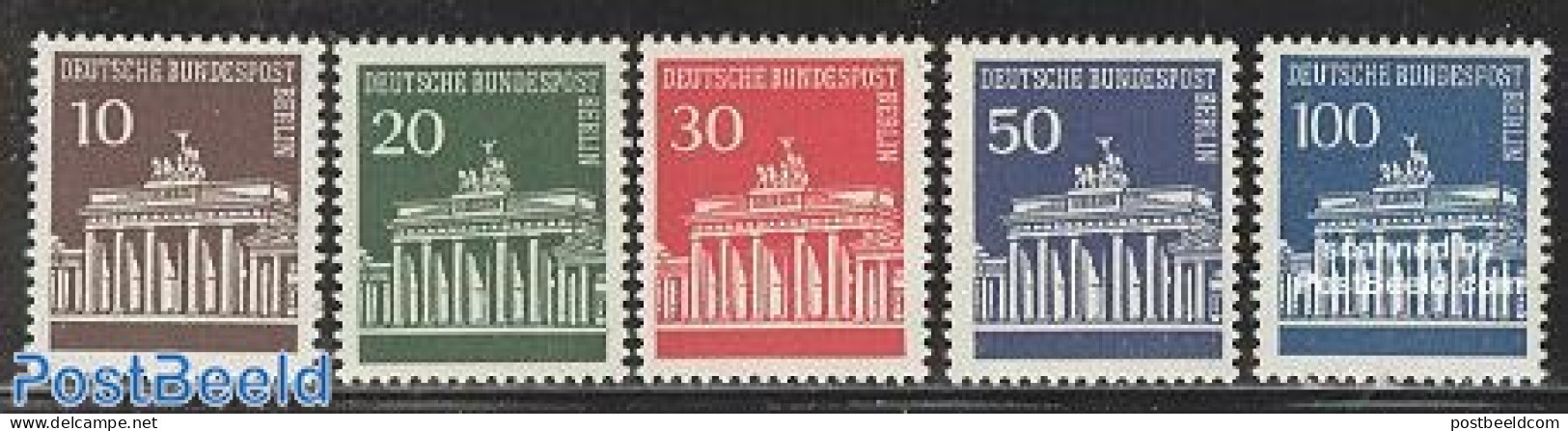 Germany, Berlin 1966 Definitives 5v, Mint NH, Art - Architecture - Nuevos