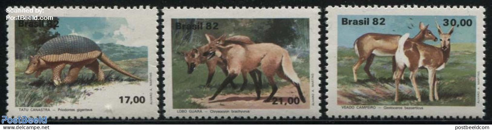 Brazil 1982 Animals 3v, Mint NH, Nature - Animals (others & Mixed) - Reptiles - Unused Stamps