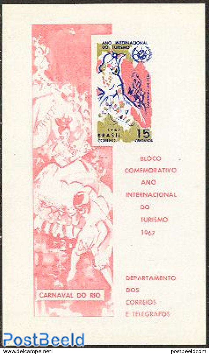 Brazil 1967 Tourism, Carnival S/s, Mint NH, Various - Folklore - Tourism - Ongebruikt
