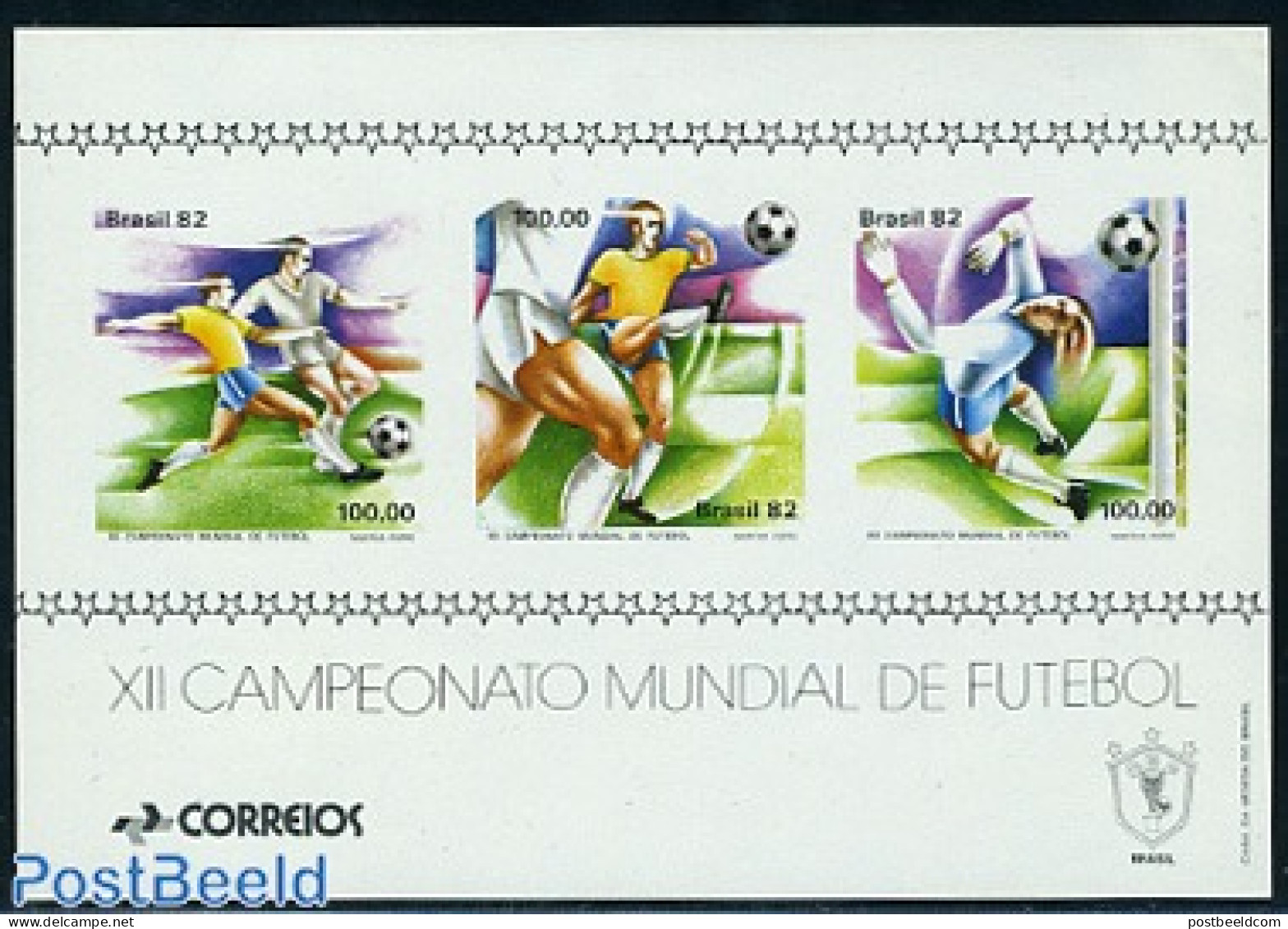 Brazil 1982 World Cup Football Spain S/s, Mint NH, Sport - Football - Unused Stamps