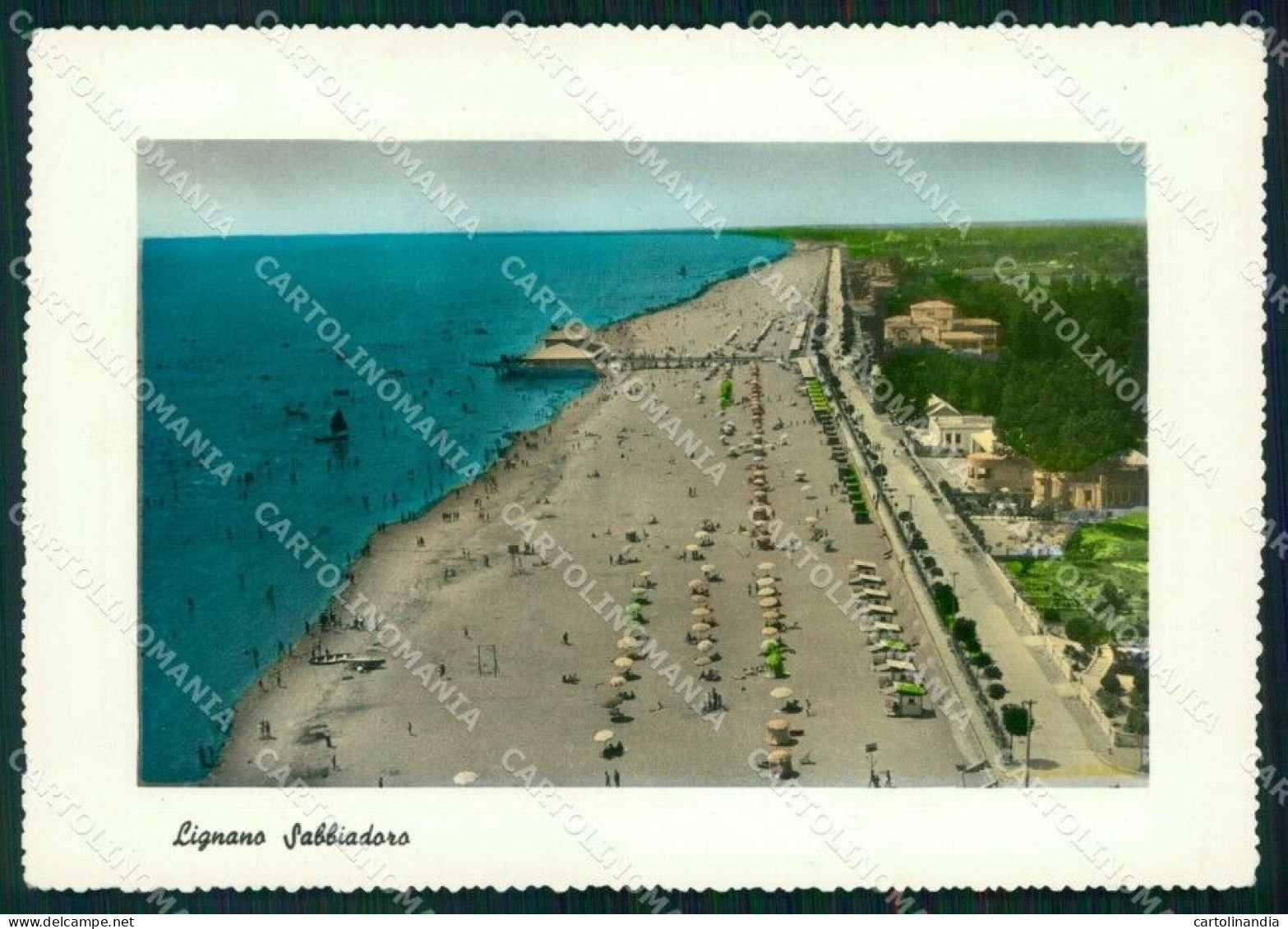 Udine Lignano Sabbiadoro Spiaggia FG Foto Cartolina RT4378 - Udine