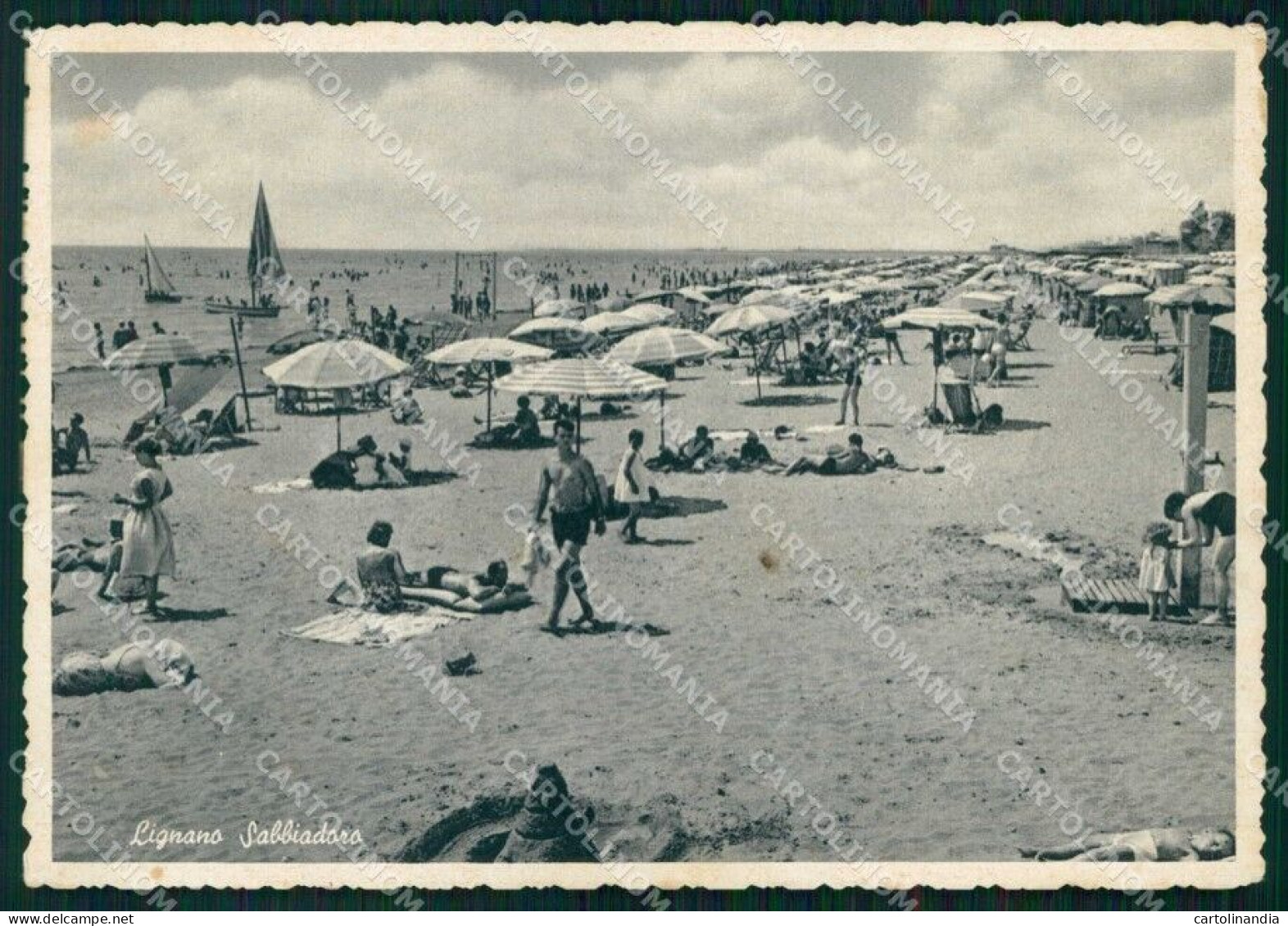 Udine Lignano Sabbiadoro Spiaggia FG Cartolina RT4369 - Udine