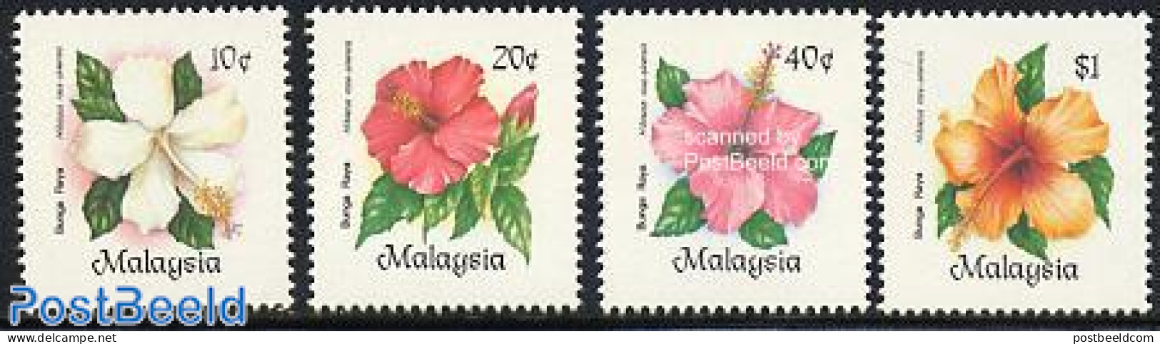 Malaysia 1984 Flowers 4v, Hibiscus, Mint NH, Nature - Flowers & Plants - Altri & Non Classificati