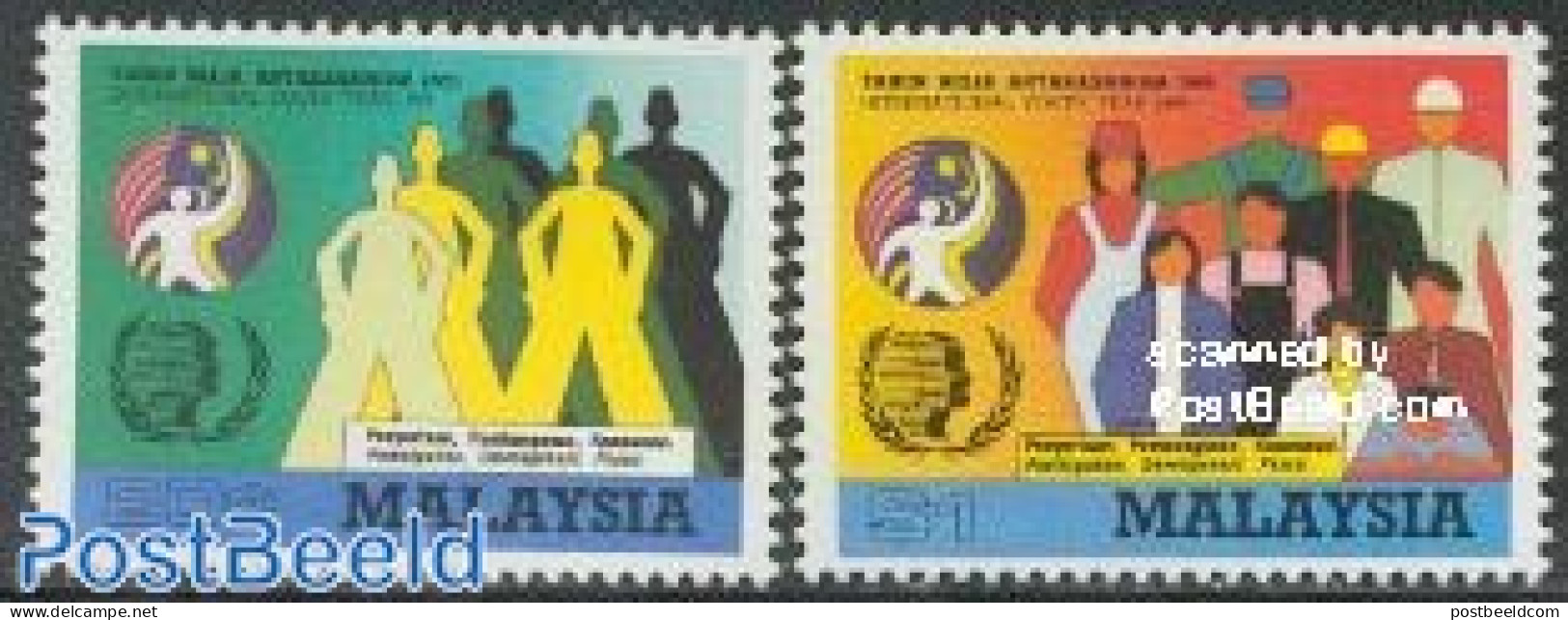 Malaysia 1985 Int. Youth Year 2v, Mint NH, Various - International Youth Year 1984 - Altri & Non Classificati