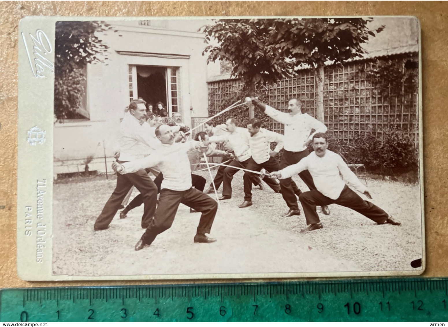 Réal Photo 1900 MILITARIA Escrime Sport -  Photographie Gilles Paris - Oud (voor 1900)