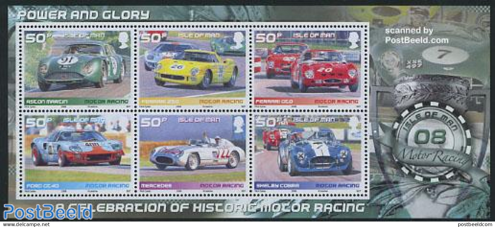 Isle Of Man 2008 Auto Racing 6v M/s, Mint NH, Sport - Transport - Autosports - Sport (other And Mixed) - Automobiles - Autos