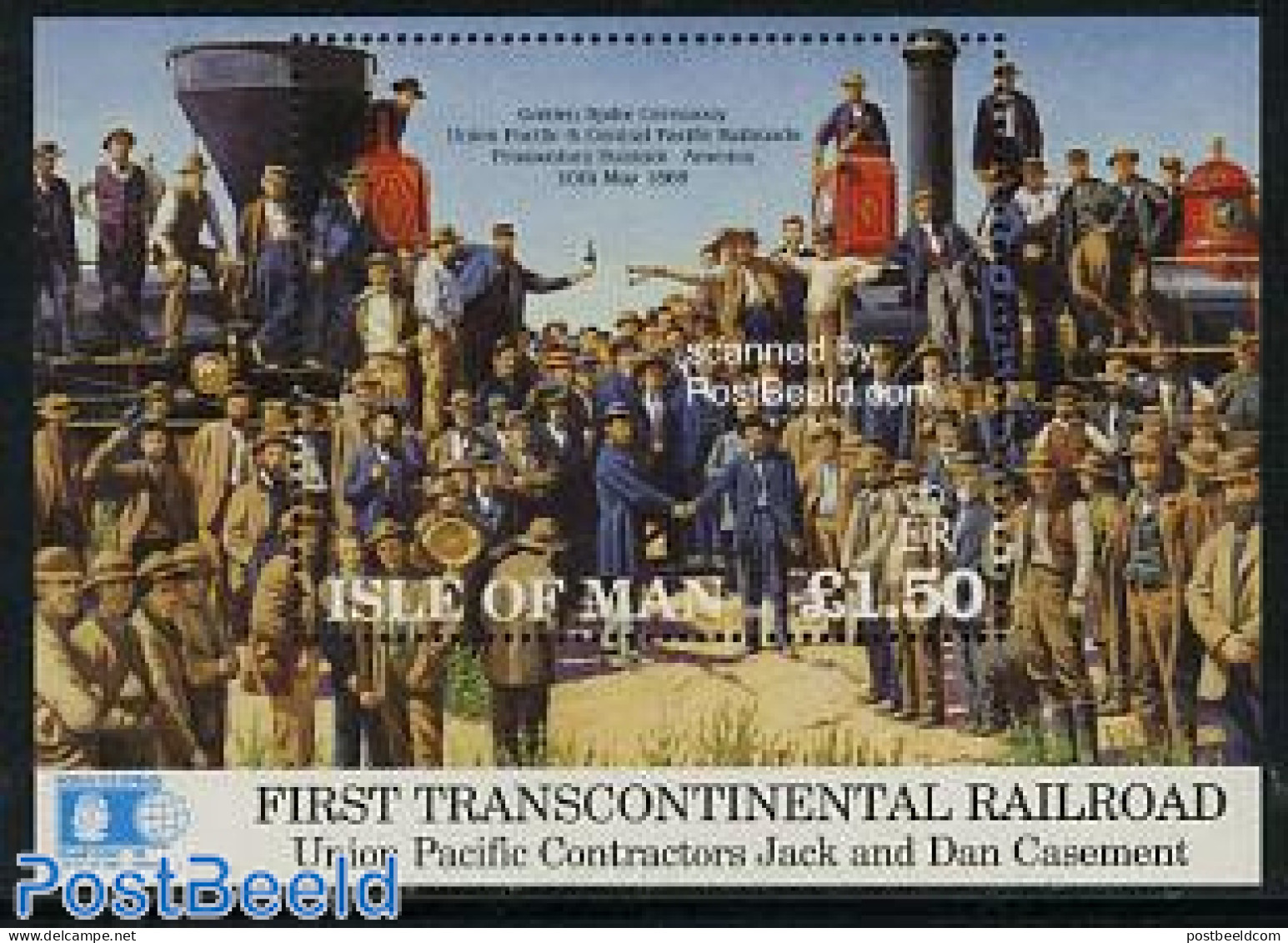 Isle Of Man 1992 Trans Continental Railway S/s, Mint NH, Transport - Railways - Trains