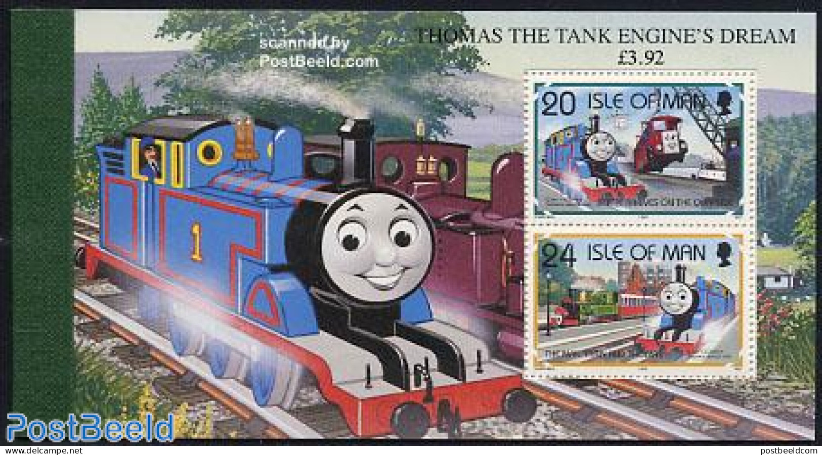 Isle Of Man 1995 Thomas Booklet, Mint NH, Transport - Stamp Booklets - Railways - Unclassified