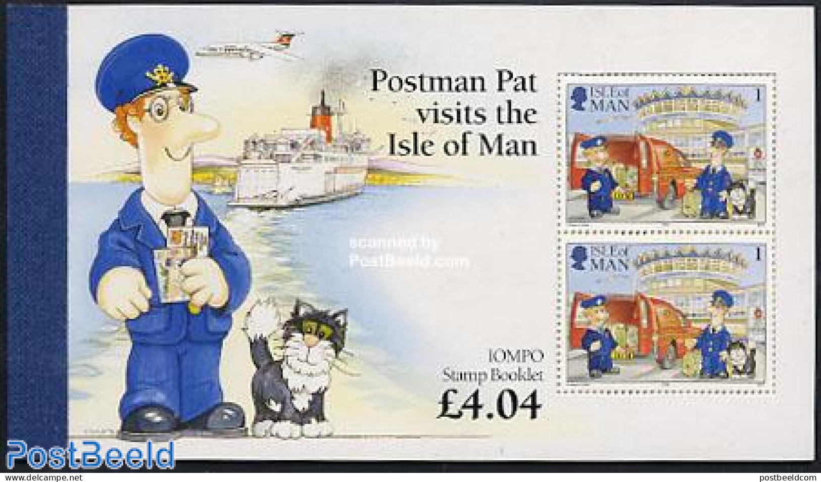 Isle Of Man 1994 Postman Pat Booklet, Mint NH, Nature - Transport - Various - Cats - Cattle - Post - Stamp Booklets - .. - Correo Postal