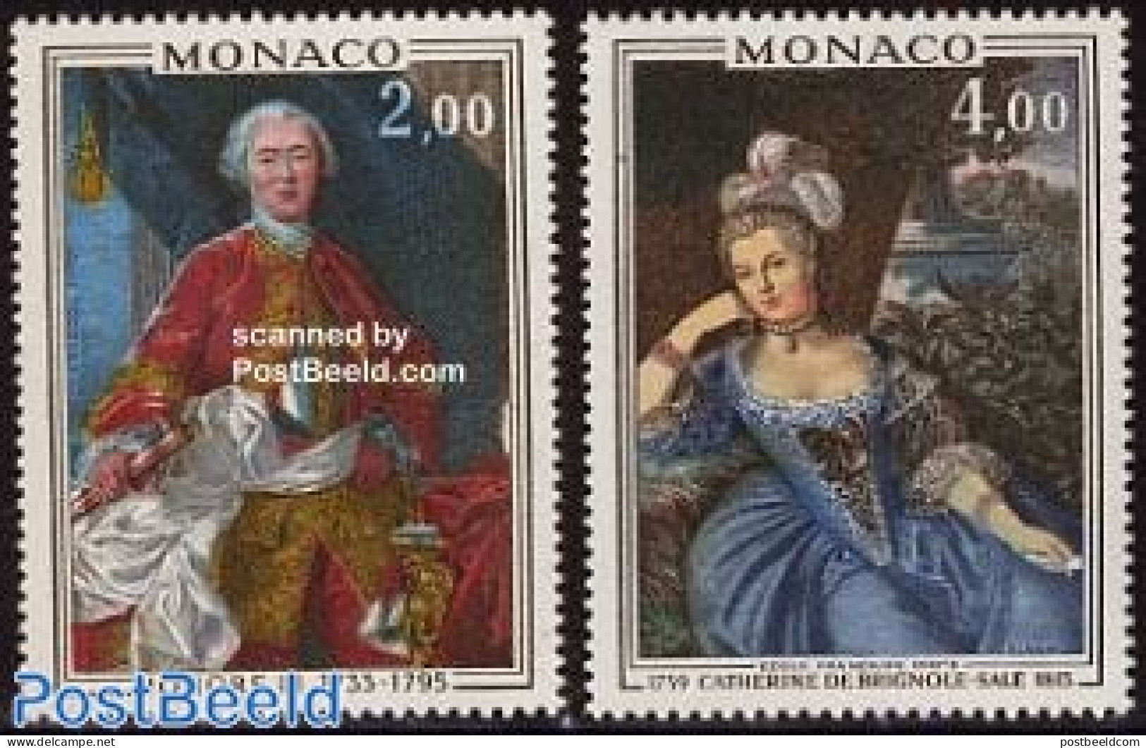 Monaco 1975 Paintings 2v, Mint NH, History - Kings & Queens (Royalty) - Art - Paintings - Unused Stamps