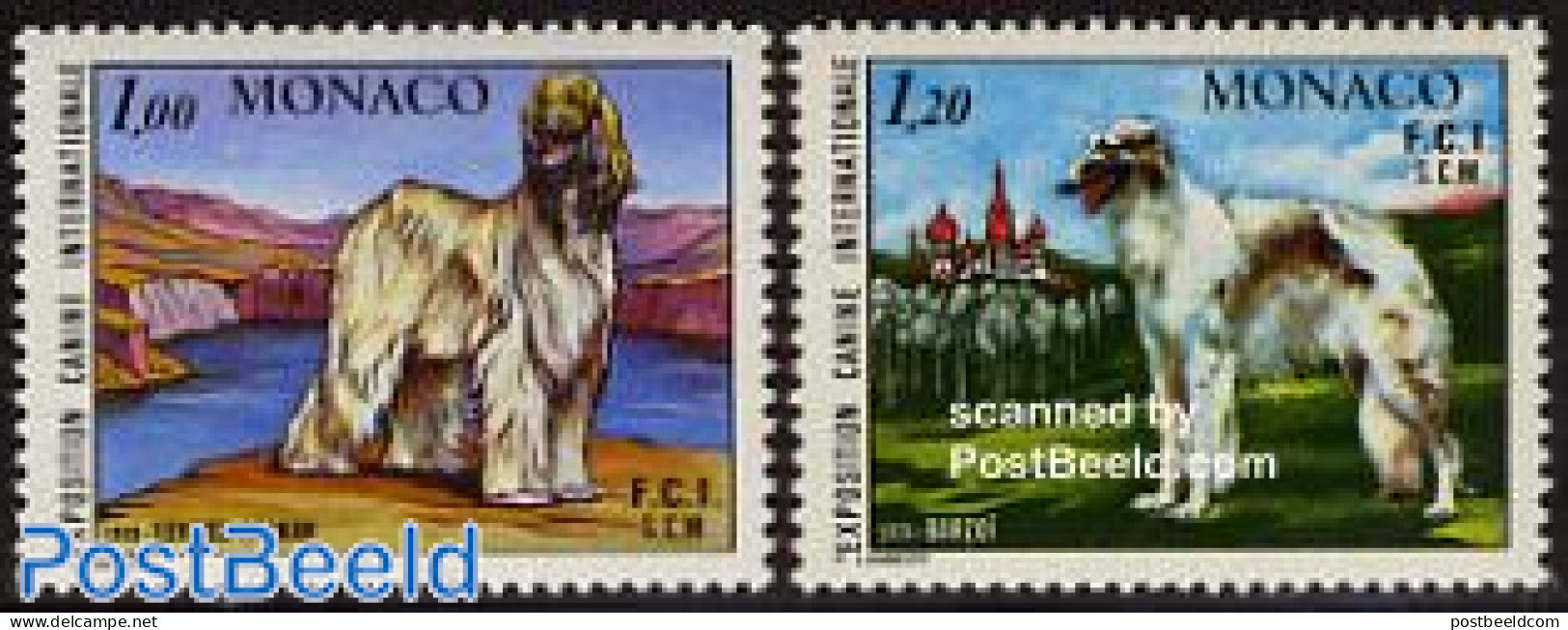 Monaco 1978 Dog Exposition 2v, Mint NH, Nature - Dogs - Ungebraucht