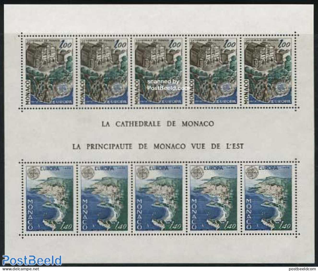 Monaco 1978 Europa S/s, Mint NH, History - Religion - Europa (cept) - Churches, Temples, Mosques, Synagogues - Ongebruikt