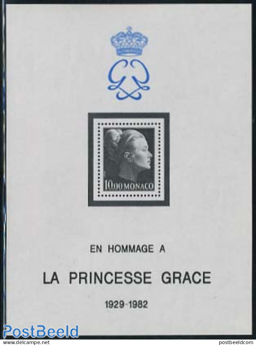 Monaco 1983 Death Of Princess Gracia S/s, Mint NH, History - Kings & Queens (Royalty) - Neufs