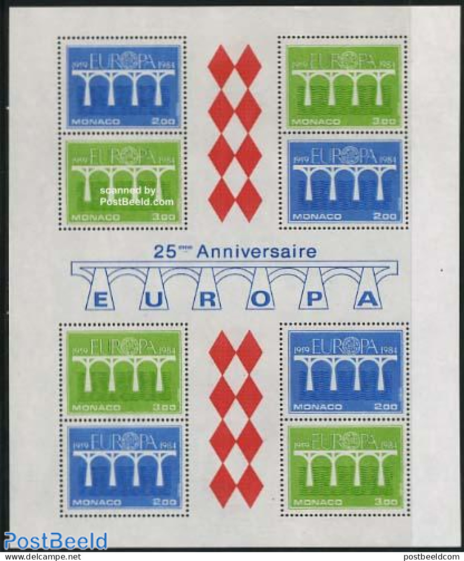 Monaco 1984 Europa S/s, Mint NH, History - Europa (cept) - Art - Bridges And Tunnels - Neufs