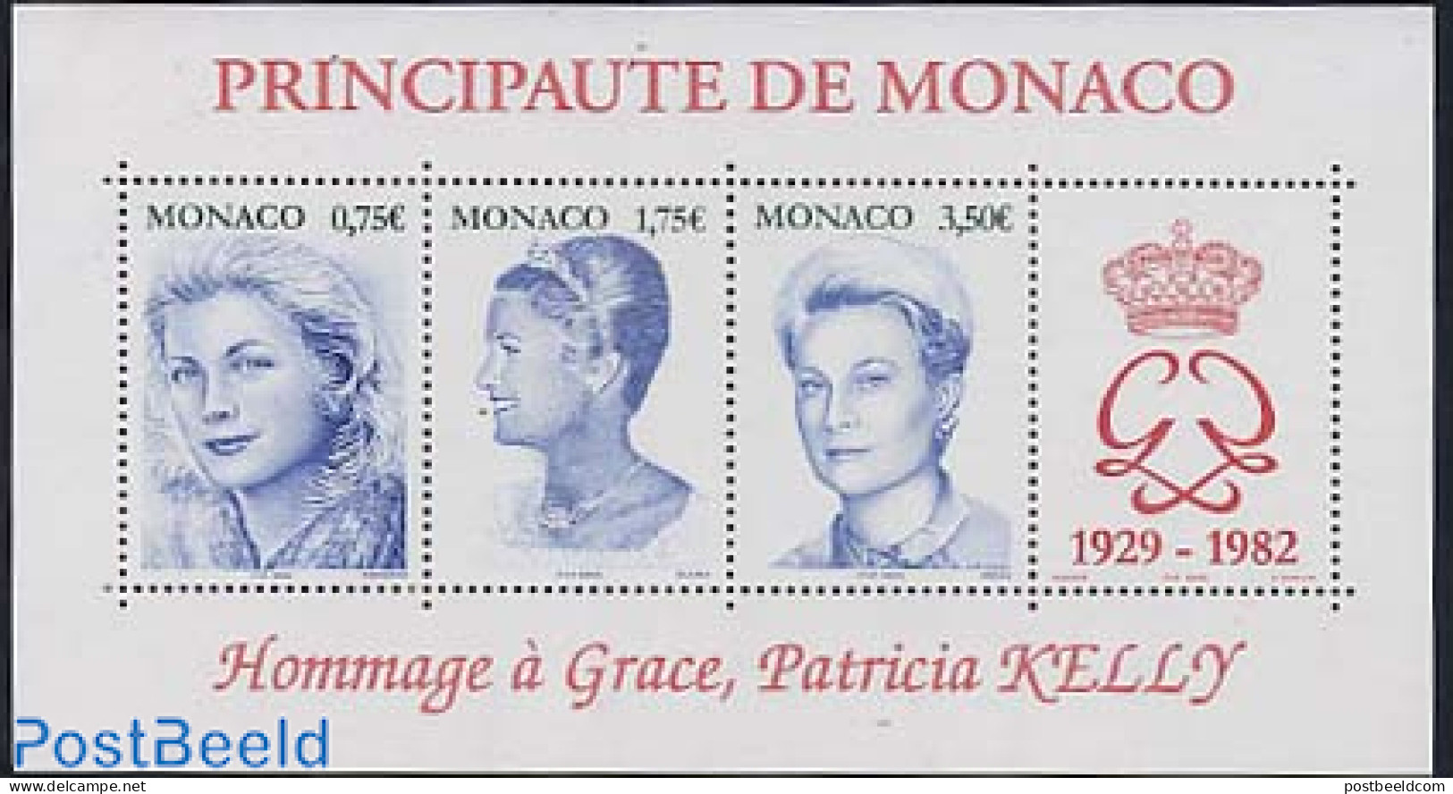 Monaco 2004 Grace Kelly S/s, Mint NH, History - Kings & Queens (Royalty) - Ungebraucht