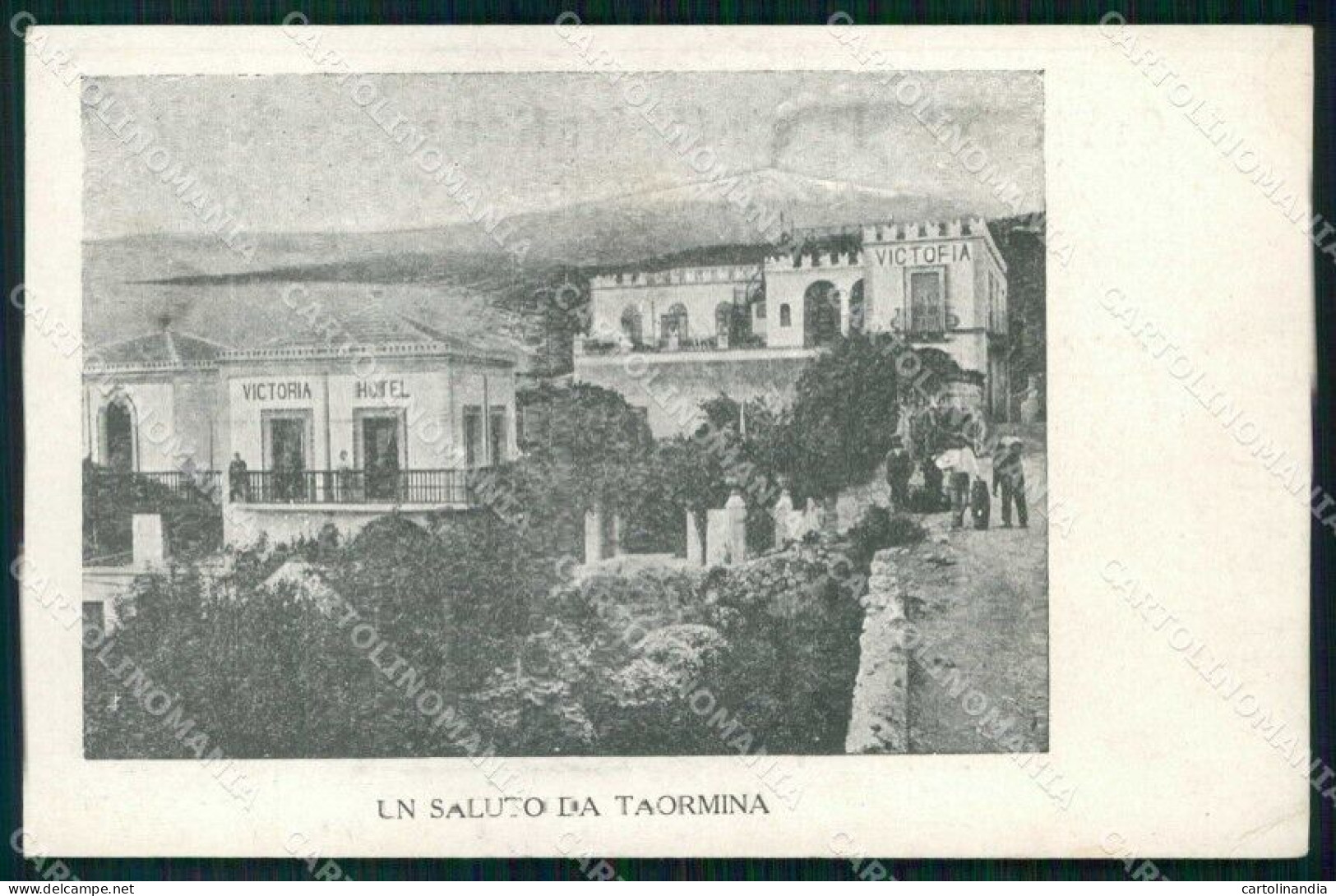 Messina Taormina Saluto Da Victoria Hotel Cartolina RT3780 - Messina