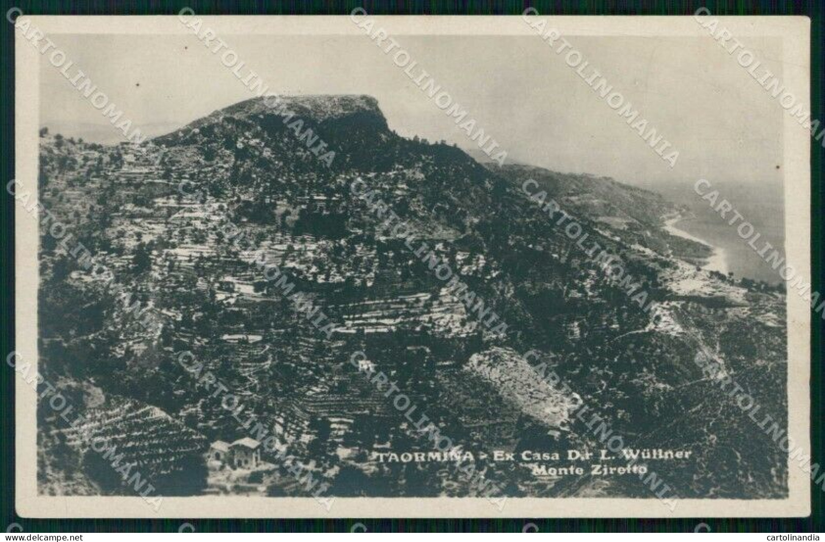 Messina Taormina Ex Casa Wullner Monte Ziretto Foto Cartolina RT3845 - Messina