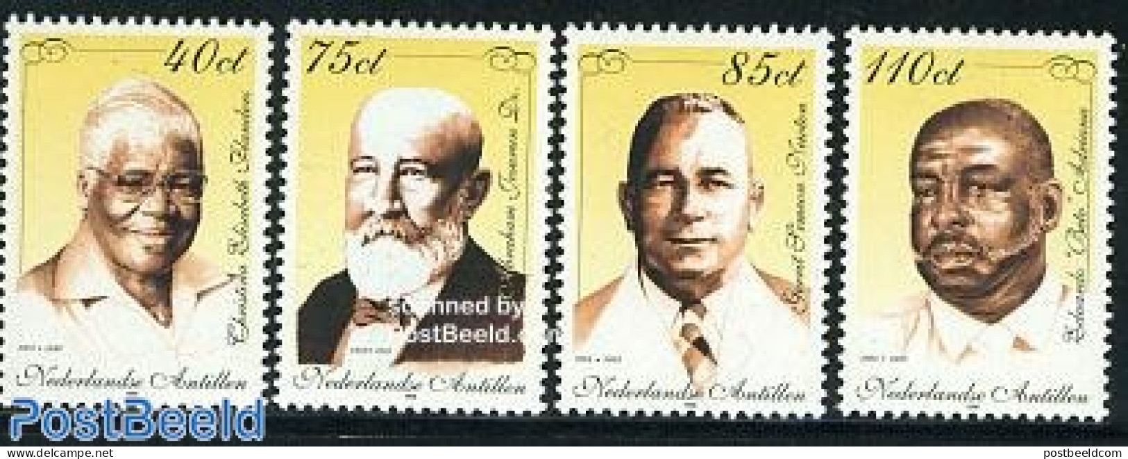 Netherlands Antilles 1998 Famous Persons 4v, Mint NH, Art - Authors - Writers